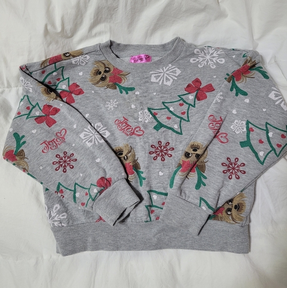 JoJo Siwa Holiday Christmas Ugly Sweater Fleece Pullover Sweatshirt (Small 6/6X) - Picture 1 of 3